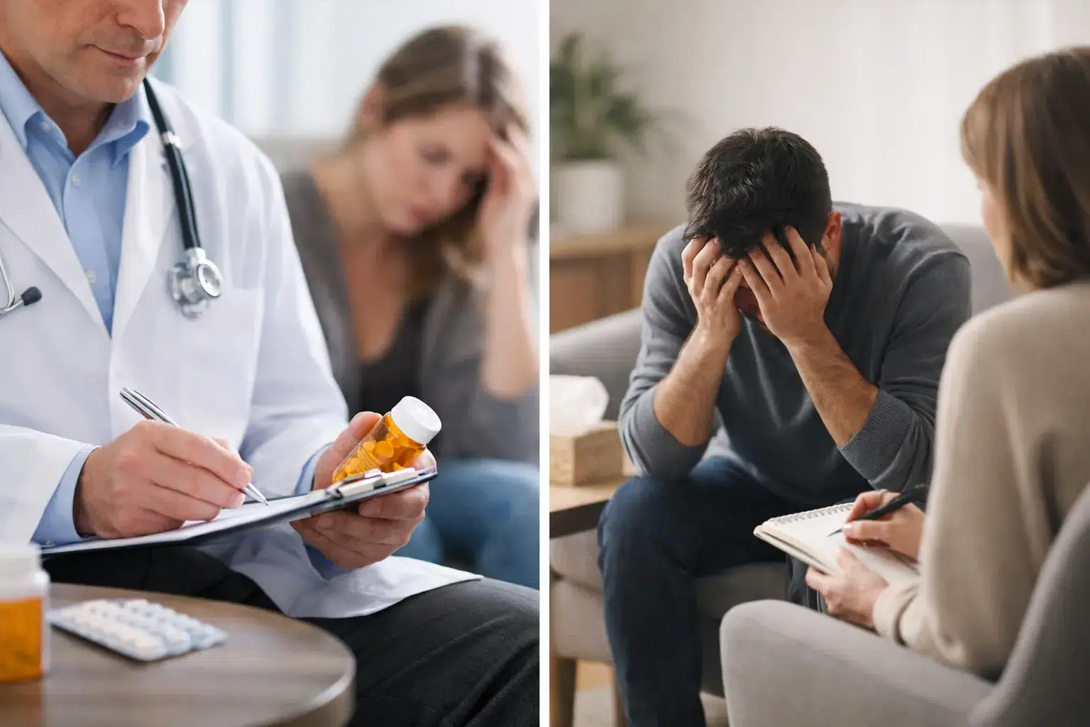 Psychiatry vs Psychotherapy Depression Care